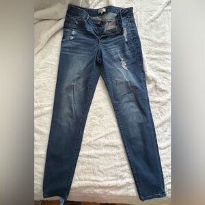 Jolt Navy Distressed Skinny Jeans